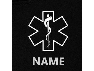 EMT Black Kids Hoodie with Star of Life and Personalized Name - Optional Department or City on Back