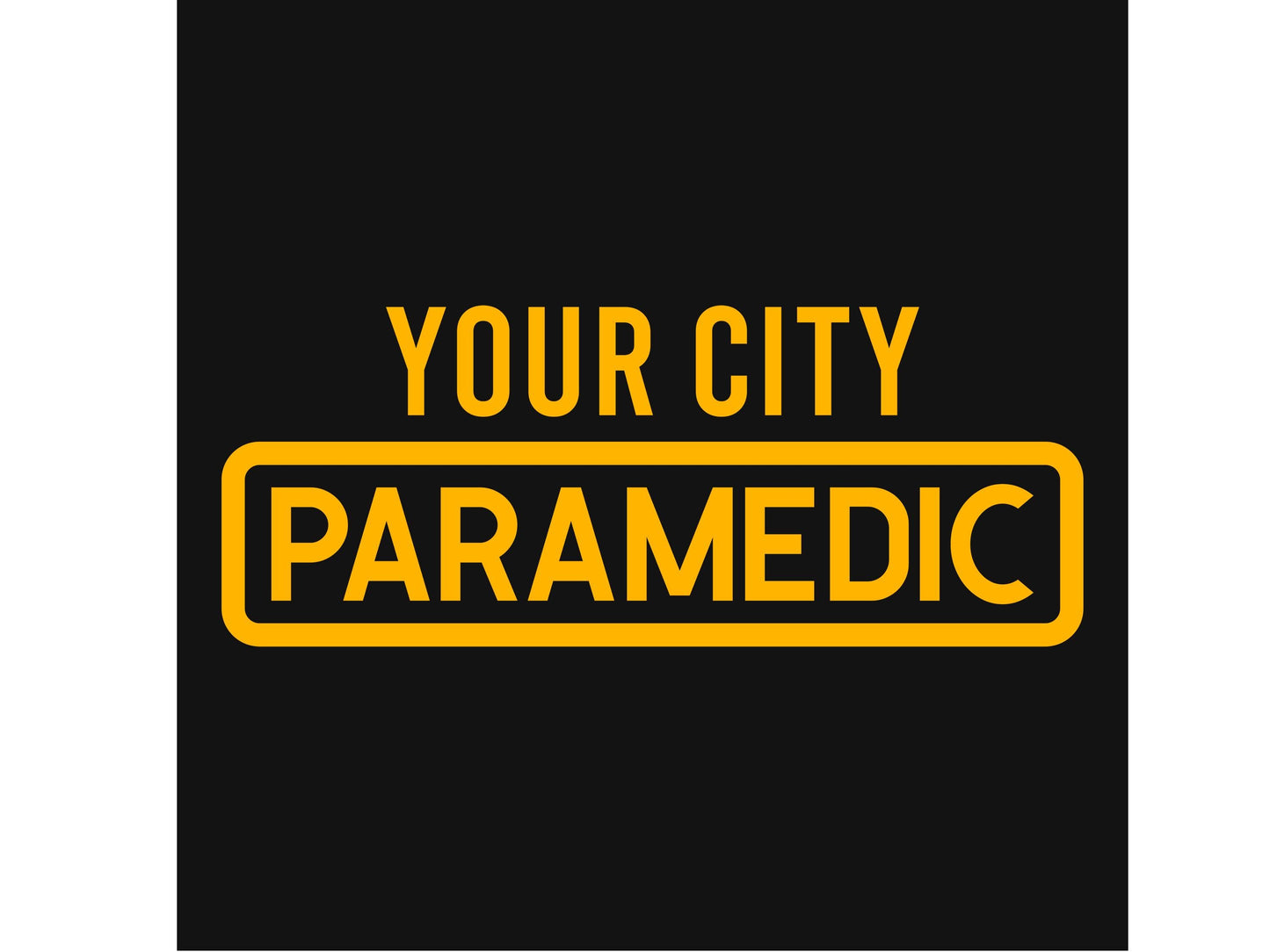 Paramedic Kids T-Shirt with Star of Life Badge and Personalized Name - Optional City or Department on Back