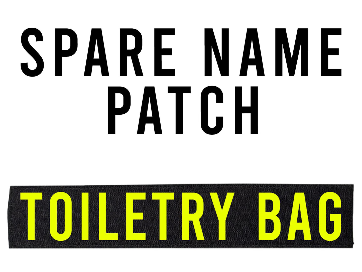 Replacement Name Patch for our Backpack, Toiletry Bag, and Duffel Bag