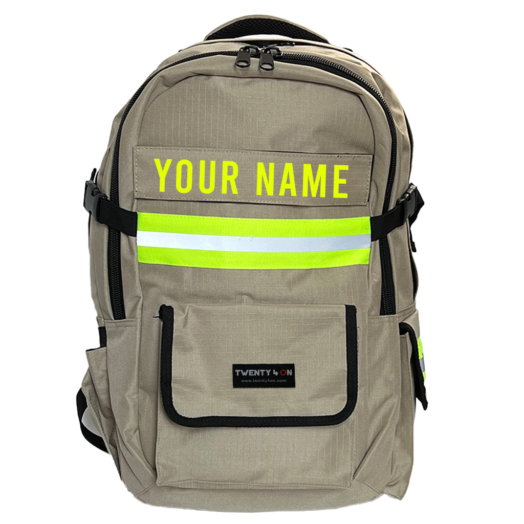 Personalized Firefighter Backpack - Khaki