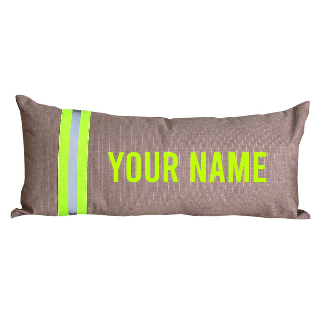 Personalized Firefighter Lumbar Pillow Cover with Your Name or Text