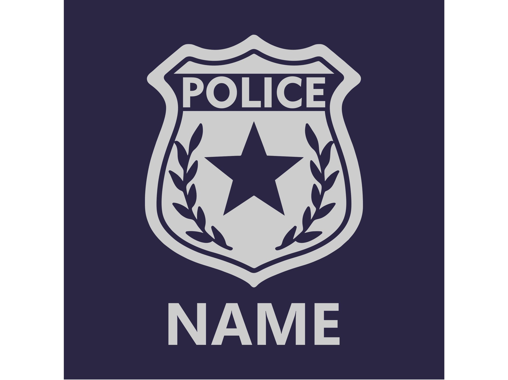 Baby Police Fleece One Piece Bodysuit with Badge and Personalized Name - Optional Police Department on Back