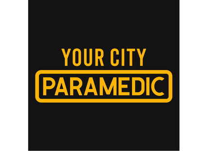 Paramedic Kids T-Shirt with Star of Life Badge and Personalized Name - Optional City or Department on Back