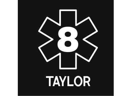 Birthday EMT or EMS Youth T-Shirt with Star of Life, Age and, Name - Optional Name, Department or City on Back