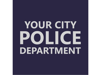 Baby Police Fleece One Piece Bodysuit with Badge and Personalized Name - Optional Police Department on Back