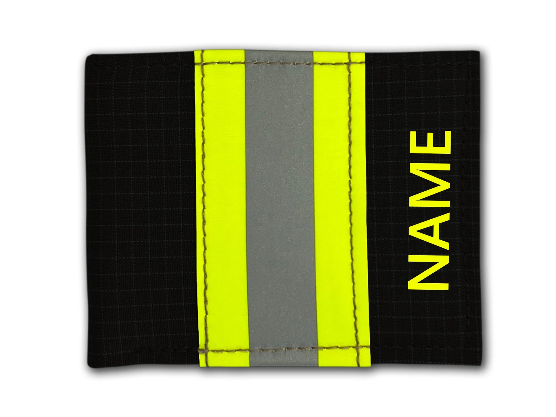 Black Firefighter Turnout Gear and Leather Wallet with Optional Personalization