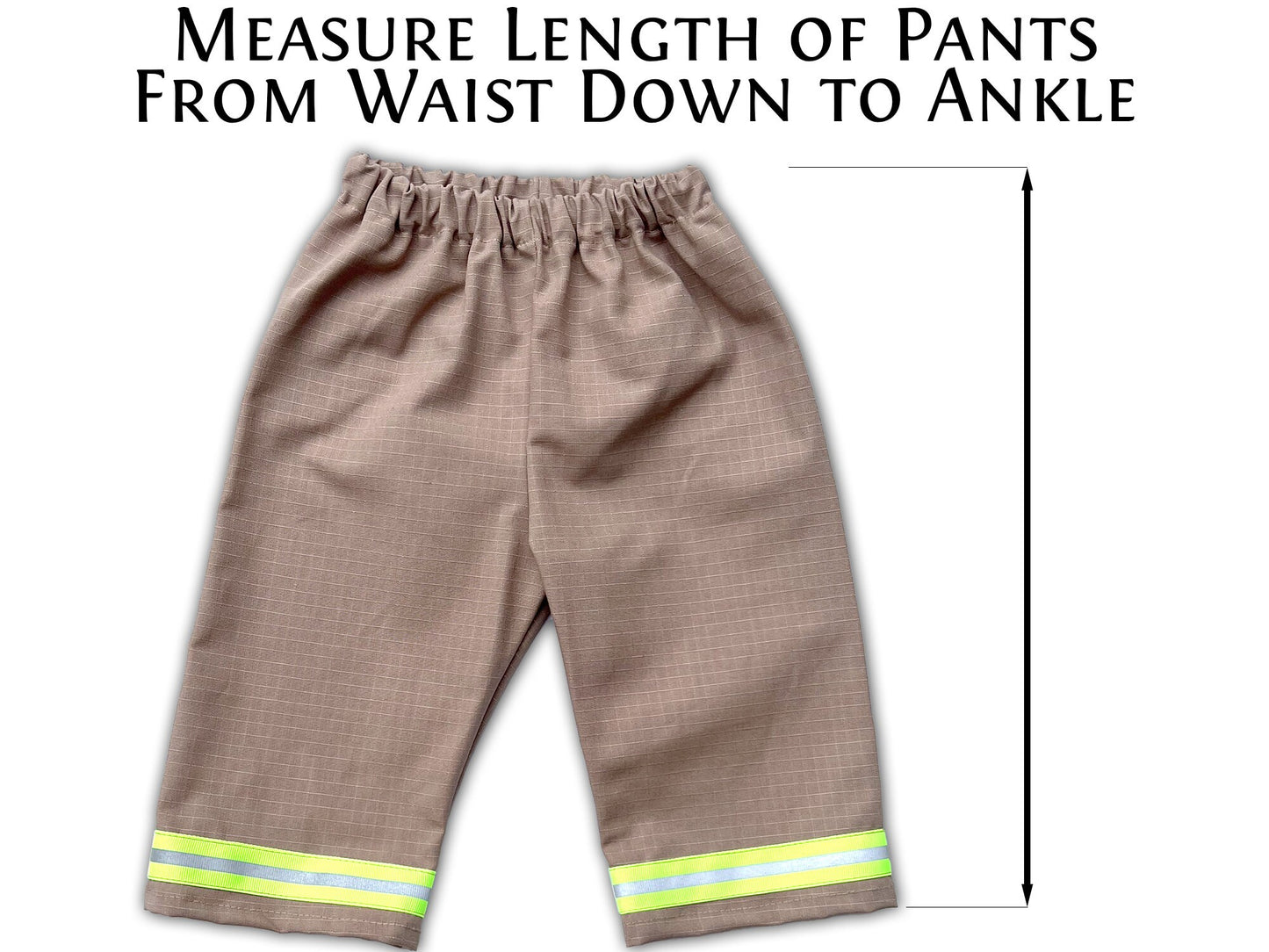 Firefighter Infant Body-Suit in Navy with Maltese Cross and Name on Front and Fire Department on Back - Khaki Turnout Pants