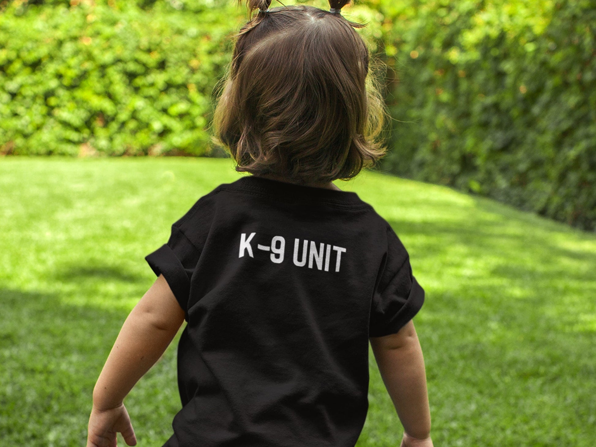 Black POLICE Toddler T-Shirt with Your Custom Text on Back