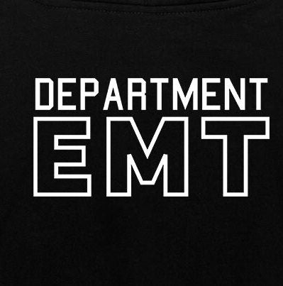 EMT Black Toddler T-Shirt with Star of Life and Personalized Name - Optional Department or City on Back