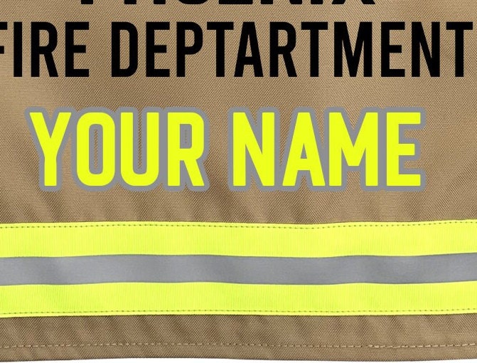 Retired Firefighter Garden Flag with Dates, Department Name and Last Name - Personalized Just for You